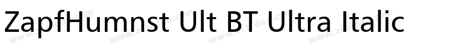 ZapfHumnst Ult BT Ultra Italic字体转换
